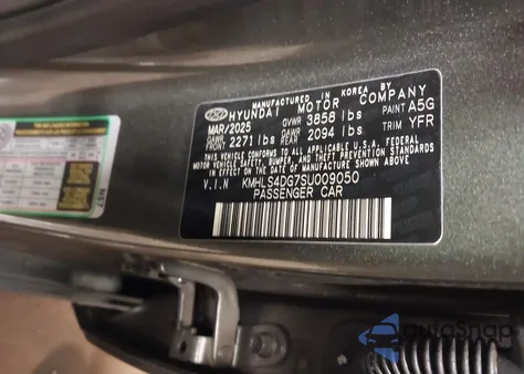 2025 Hyundai Elantra Sel Convenience from USA, damaged, VIN KMHLS4DG7SU009050